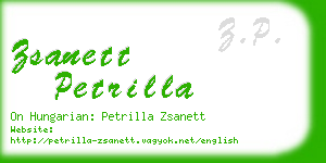 zsanett petrilla business card